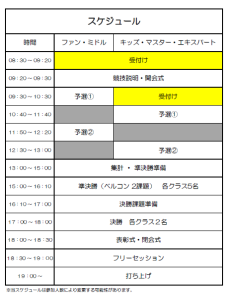 競技スケジュール