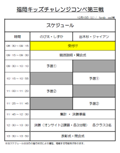 競技スケジュール